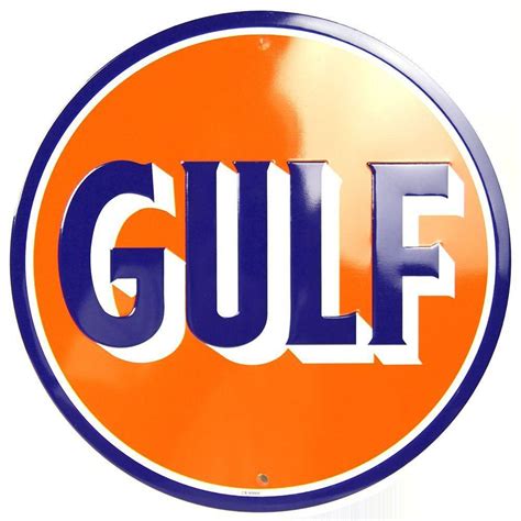 Gulf Oil Gasoline Round Tin Sign Tin Signs Retro Metal Signs Metal