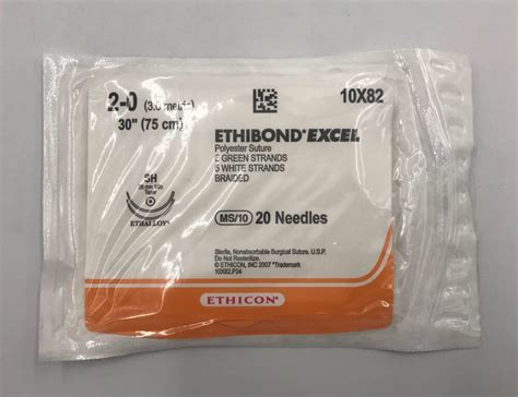Ethicon 10x82 Ethibond Excel Polyester Suture 2 0 30in Gb Tech Usa
