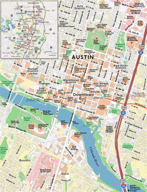 Downtown Austin Texas Map