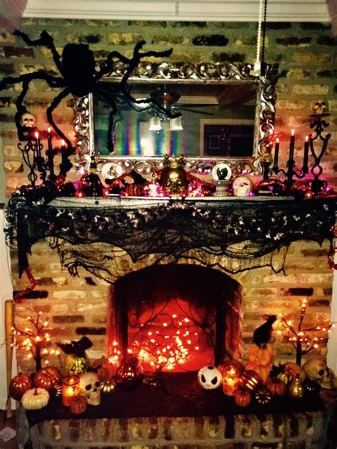 90 Halloween Mantel Decorating Ideas That Will Spruce Up Your Fireplace
