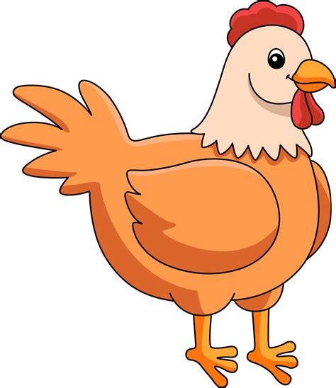 chicken cartoon colored clipart illustration 6325865 vector art at vecteezy