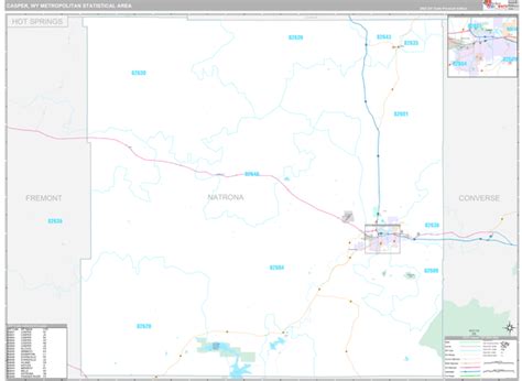 Casper Wy Metro Area Wall Map Premium Style By Marketmaps Mapsales