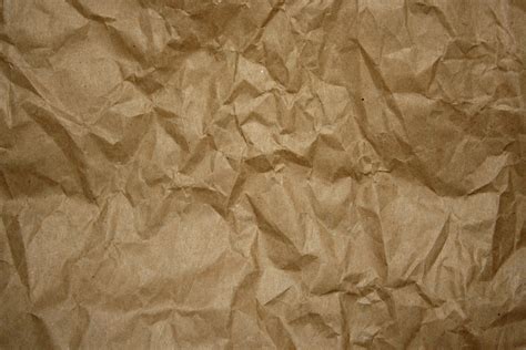 Crumpled Brown Paper Texture Picture Free Photograph