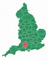 Map Of Wiltshire - County In South West England, UK