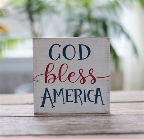God Bless America Sign Patriotic Decor Custom Hand Painted Etsy God