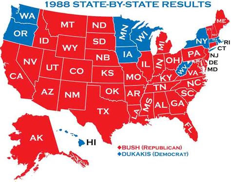 1988 Presidential Election Map