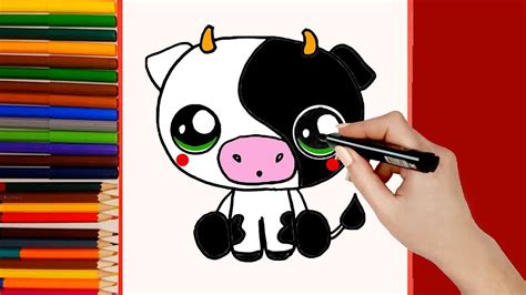 Aprende A Dibujar Una Vaca Kawaii Paso A Paso Fácil How To Draw A Cute