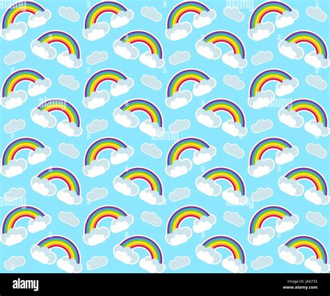 Rainbows Pattern Stock Vector Images Alamy
