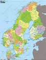 Digital Political Map Scandinavia 53 | The World of Maps.com