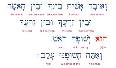 In order to demonstrate this evolution, let me use genesis 1:1 as an example to show how my research and my translation evolved over the years. Genesis 3:15 in the Hebrew Masoretic pointed text with ...