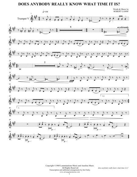 Does Anybody Really Know What Time It Is Sheet Music Pdf Download