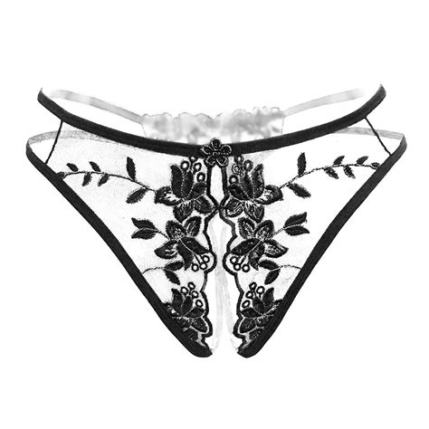 Women Underwear Brief Lace Embroidery Perspective Crotchless Hollow Underpant Walmart Canada