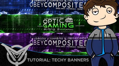 Tutorial Sexy 2d Youtube Banners Techy By Qehzy Youtube