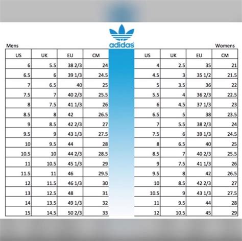 Adidas Nike Size Chart Lupon Gov Ph