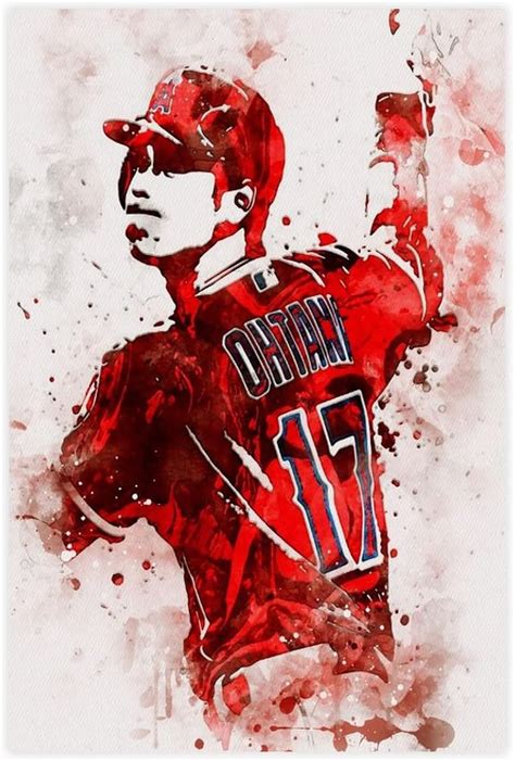 Shohei Ohtani Baseball Player Poster Canvas Poster Wall Art
