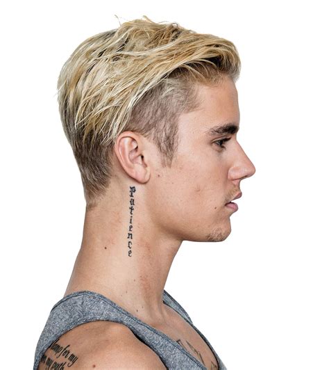 Justin Bieber Neck Tattoo Images Tribal Tattoos X