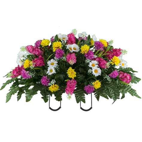 Honor the memory of your loved one with our floral placement service. Sympathy Silks Artificial Cemetery Flowers - Realistic ...