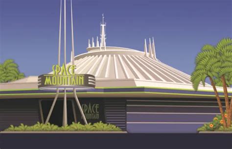 Space Mountain Attraction Design Poster 11x17 Disneyland Magic Kingdom