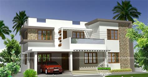 2250 Sq Ft Modern Flat Roof 4bhk Home Kerala Home Design And Floor Plans