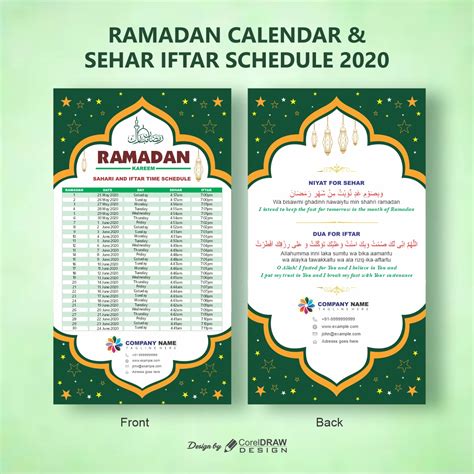 Download Ramadan Calendar And Sehar Iftar Schedule 2020 Printable