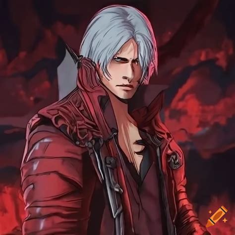 Dante From Devil May Cry 5 In An Anime Inspired Style