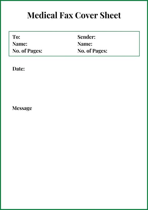 Medical Fax Cover Sheet Printable Template In Pdf