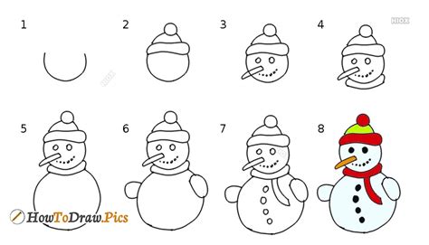 how to draw snowman pictures snowman step by step drawing lessons