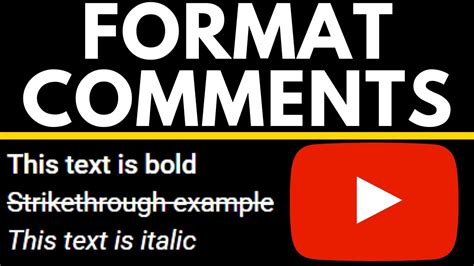 How To Write Bold Italic And Strikethrough On Youtube Comments Pc