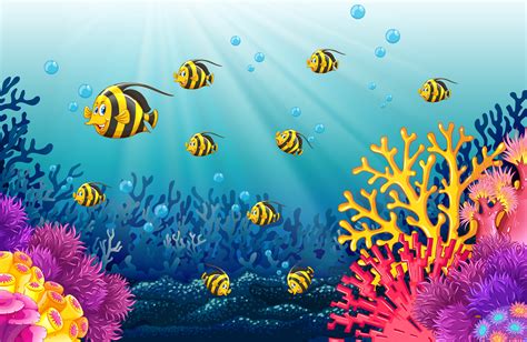Lots Of Fish Under The Sea 591119 Download Free Vectors