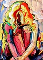 Abstract nude print reproduction by Aja Femme 87 18x24 inches