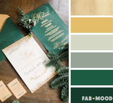 Emerald Green And Gold Winter Wedding Color Palette Fab Mood 1 Fab