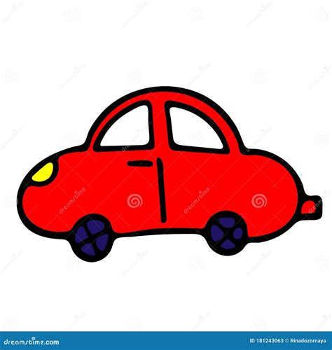 Car Vector Doodle Sketch Isolated Object On White Background Stock