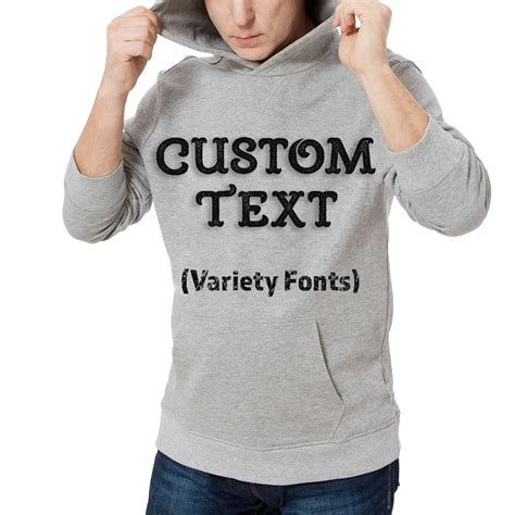 Custom Hoodie Add Your Own Design Text Word Unisex Hoody Men Etsy