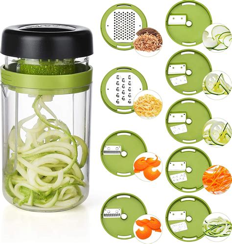 Vegetable Chopper Adoric 9 In 1 Vegetable Spiralizer Handheld