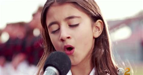 Meet The Little Girl With The Big Voice Behind Cbs2s National Anthem