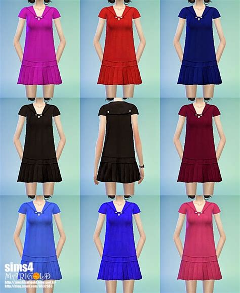 Girlish Pleats Onepiece At Marigold Sims 4 Updates
