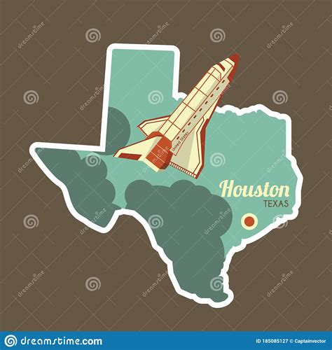 Map Of Texas State Vector Illustration Decorative Design Stock Vector
