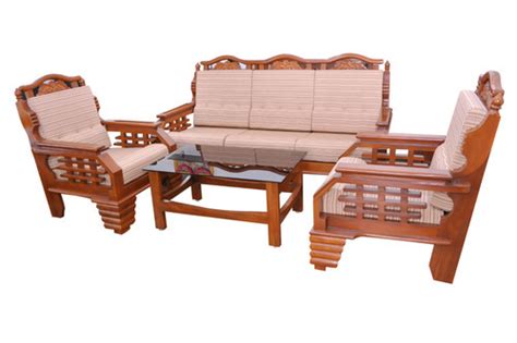 Latest designs of wood sofa set with white leather upholstery. Furniture Teak Wood Sofa Set, टीक सोफा - Sri Nature ...