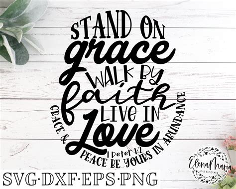 Grace Faith And Love Svg File Bible Verse Svg Png Clip Art Etsy