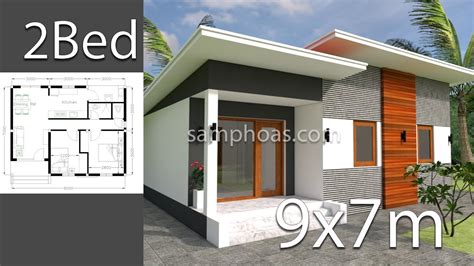 Duplex house plans are two unit homes built as a single dwelling. Plan 3d Home Design 9x7m 2 Bedrooms - YouTube