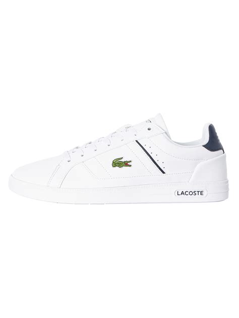 Lacoste Europa Pro 123 1 Sma Leather Trainers Whitenavy Standout