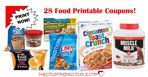 30 Food Printable Coupons ~ Over 25 In Savings Print Now Food