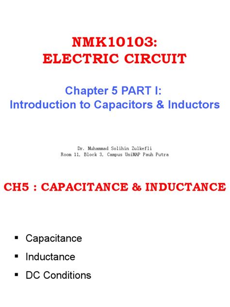 Chapter 5 Intro Capacitors Inductors Part I Pdf Capacitor Inductance