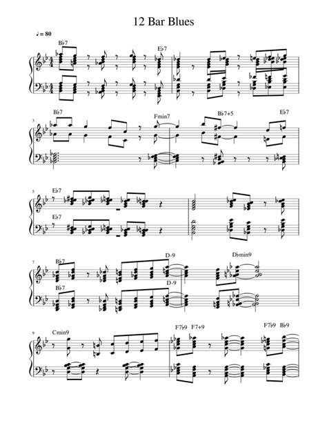 12 Bar Blues Sheet Music For Piano Download Free In Pdf Or Midi