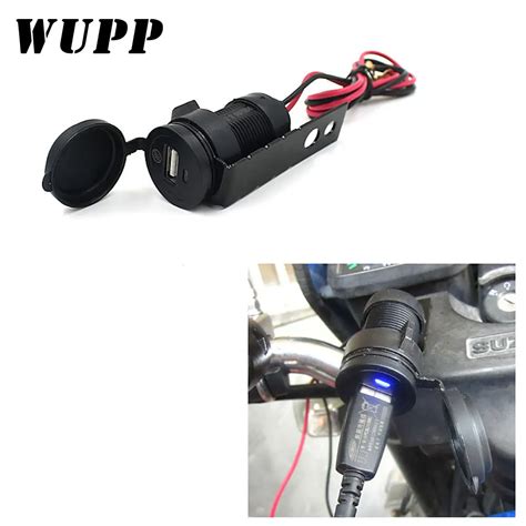 Wupp Waterproof V Usb Motorcycle Charger Socket Port Moto Handlebar Mounted Charger For Phone