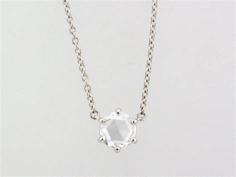 Platinum Rose Cut Diamond Necklace Barry Peterson Jewelers