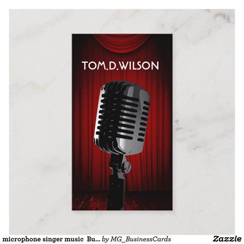 It's award season at espn! microphone singer music Business card | Zazzle.com in 2020 | Musician business card, Teacher ...