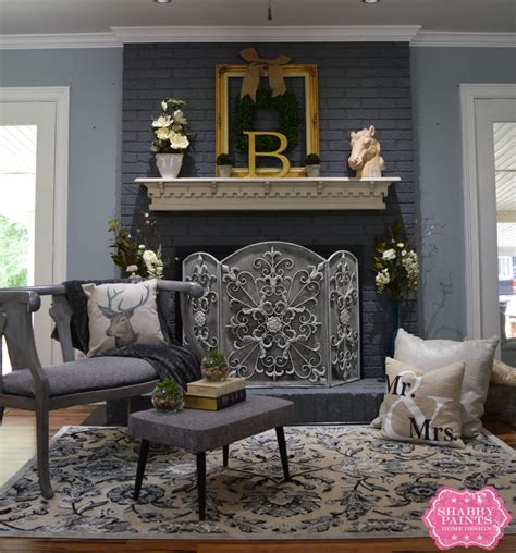 While choosing brick fireplace paint colors, it's better to refrain from getting some bright and unnatural colors, as they may not look too good on brick. Painted Brick Fireplace Farmhouse Inspiration - Shabby Paints
