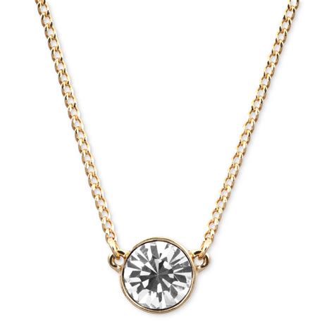 Givenchy Crystal Pendant Necklace In Metallic Lyst
