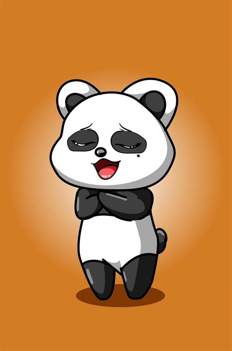 The Little Cute Panda Vector Illustration 2160286 Vector Art At Vecteezy